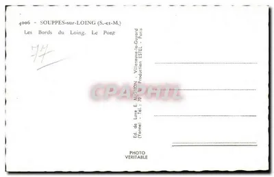 Souppes-sur-Loing — Os Margens do Loing. O Ponte — E. Mignon — Verso