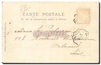 Souppes — A Prefeitura — Fotógrafo A. Berger, 9, rue Thénard, Paris — Verso
