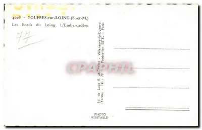 Scuppes-sur-Loing — Brzegi Loing. Przystań — E. McGON, Paryż — Rewers
