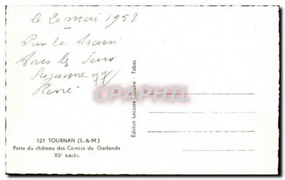 Porta do castelo dos Condes de Garlande — XIIº século — Édition Lacoste - Tabac — Verso