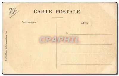 Ferrières-en-Brie — Het Kasteel — Gevel en Trap van de Jagers — Uitgave Aubry — Achterkant