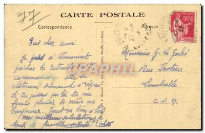 La Brosse-Montceaux (S.-et-M.) — Seminarium Misji O.M.I. — Konciergeria — Rewers