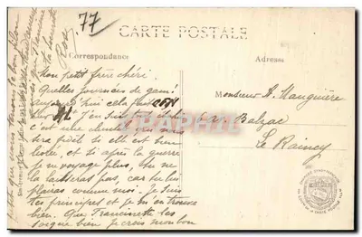 Nangis (S.-et-M) — Ancien pont de service du Château de Nangis (1544) — F. Cazabat, édit. — Verso