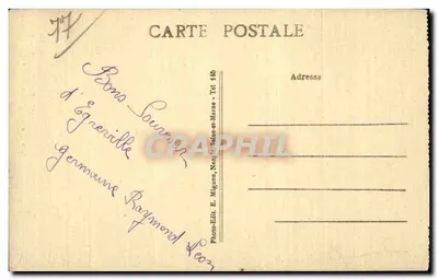 Castelo de Massenet — visto dos fosse — Coleção Chabert — Verso