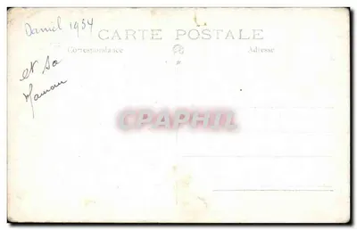 Mutter, die ihr Neugeborenes hält — Garten — datierte Ansichtskarte 1934 — Rückseite