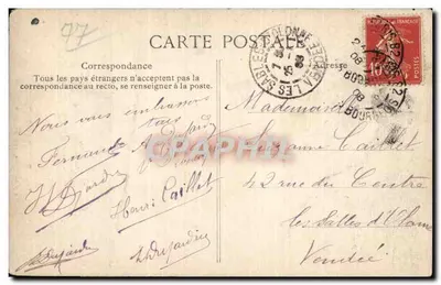 Fontaine do Castelo de Bellombre — Dammarie-les-Lys — Editor Sirotaine, n°892 — Verso