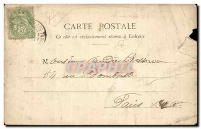 Dammarie les Lys - Ruínas da Abadia - Bilhete postal antigo — Verso