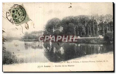 Lagny — Margens da Marne — Fototipia A. Rep e Fillette, em Château-Thierry