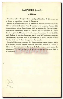 Dampierre (Seine-et-Oise) — Widok na zamek — Zbiór Solution Pautaubeerge — Rewers