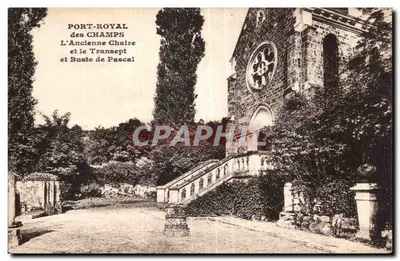 Port-Royal des Champs — L'antica Cattedra e il Trasversale e Busto di Pascal — F. David, Versailles