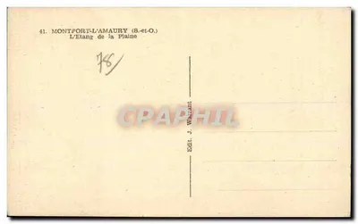 Montfort-l'Amaury — L'Étang de la Plaine — Editor J. Wazant, n°41 — Reverso
