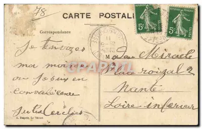 Asilo Nacional do Vésinet — Salão Verde — Editor A. Desprès — Verso