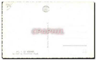 O Cervo no Rond-Point Royal — Le Vésinet — AC. I. LE VÉSINET. — Verso