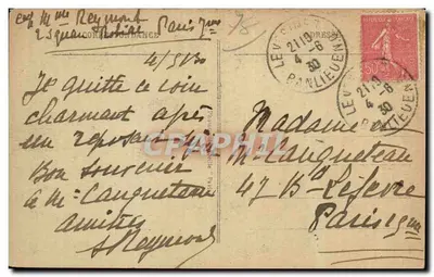 Le Vésinet (S.-et-O) — Górny Jezioro — Pejzaż — Abellet, Paryż — Rewers