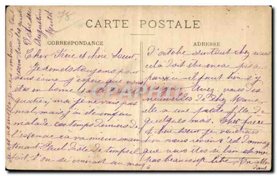 Palácio de FONTAINEBLEAU — A Fonte de Diane — editor não visível, n° de série 12 — Verso