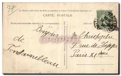 Woud van Fontainebleau — La Mare aux Biches (Gorges d'Apremont) — Artistieke collectie L. M. — Achterkant