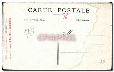 Saint-Arnoult — O Castelo da Guerche — editor C. Bériot, Lille — Verso