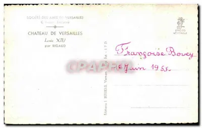 Luís XIV — Castelo de Versalhes — Edições Bussers — Verso