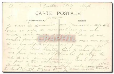 Versailles — Kasemat van het 1e Genie — onbekende uitgever, n° 39 — Achterkant