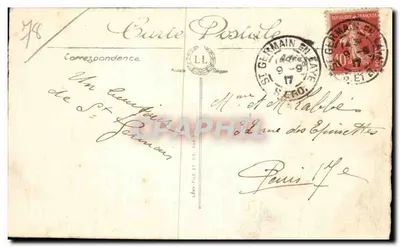 Saint-Germain-en-Laye — Widok starego mostu na wyspie Puteaux — Wydawca LL — Rewers