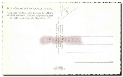 Castelo de Rambouillet — Laticínio da Rainha Marie-Antoinette e mesa de mármore de Napoleão — E. Mignon — Verso
