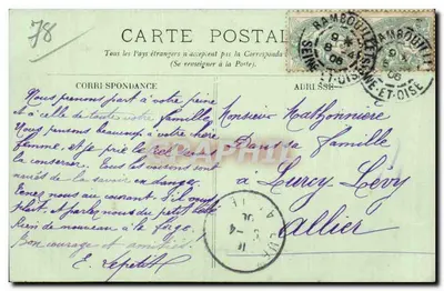 Rambouillet — Le Parc — Le Château, pris des Canaux — LL. — Verso