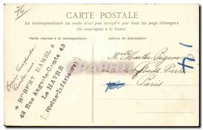 Le Havre - Floresta de Montjeon - O lago — Verso
