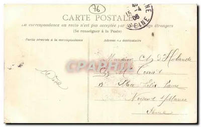 Le Havre — A floresta de Montjoie, o lago — E. B. Z., n° 119 — Verso