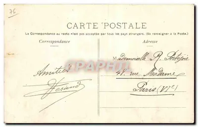 Le Havre — Floresta de Montjeon — L'Étang — L.H. — Verso