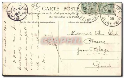 Le Havre — Floresta de Montjeon — Uma trilha — E. B. Z. n°44 — Verso