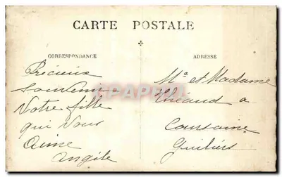 Retrato de uma mulher — estúdio — Carte postale CPAH — Verso