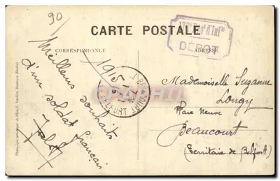Belfort – Parque Aeronáutico – Os Hangares — C.L., B. — Verso