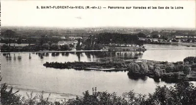 Saint-Florent-le-Vieil (M.-et-L.) — Panorama sur Varades et les îles de la Loire