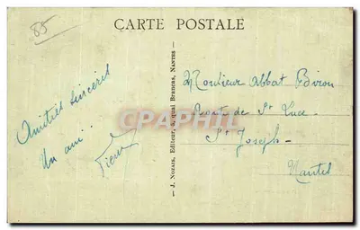 St JEAN-de MONTS (Vendée) — Het havengebied op een stormachtige avond — Ed. Hôtel Plage, n°114 — Achterkant