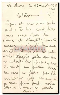 LE MANS — Het meer van het Tuin van de Planten — Imp. Fot. A. Dalbeau, Le Mans — Achterkant