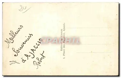 Ajaccio — Vista Geral — Edição dos Palmeiros, Ajaccio, n° 260 — Verso