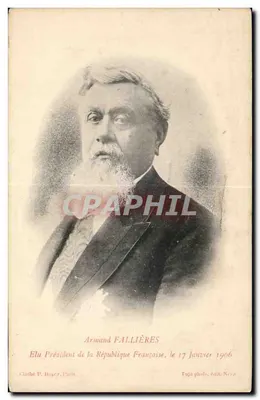 Armand Fallières — Eleito Presidente da República Francesa, em 17 de Janeiro de 1906 — Clithé P. Boyer, Paris