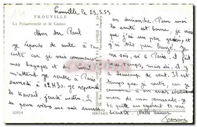 Trouville — Vue du port et du Casino — Estel — Verso