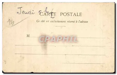 Orbéc - Grande Rue — vue de la rue avec édifice religieux en arrière-plan — éditeur A. Legrand (Calvados) — Verso