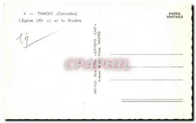 Thaon (Calvados) — A Igreja (século XI) e o Rio — Éditions Gaby, Nantes — Verso