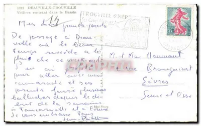 Embarcações entrando no Bassin — Deauville-Trouville — editor Cap — Verso