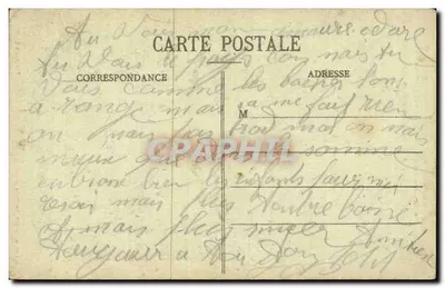 Serres - De geëxplodeerde kerk door de Duitsers — De oorlog in Lotharingen in 1914-15-16 — E. Bautier, N° 401, Lotharingen — Achterkant