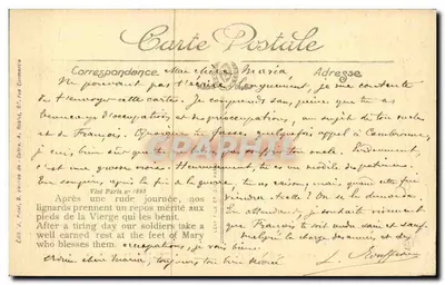 Igreja abrigando soldados — Série 4 — Sociedade Belga do Yser — Verso