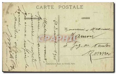 Verdun (Meuse) — Aspect de um canto da cidade após o bombardeio — A. R. — Verso