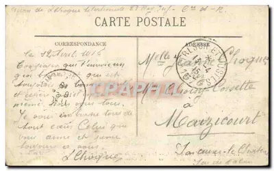 Rue St-Symphorien in Reims — verwoesting in 1914 — foto van M. Lavergne, Reims — Achterkant