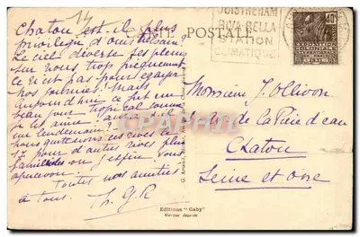 Riva Bella — Kasyno i trawniki — Stara pocztówka — Rewers