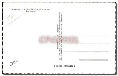 Riva-Bella (Calvados) — Plaża — Wydawnictwo La Cigogne — Rewers