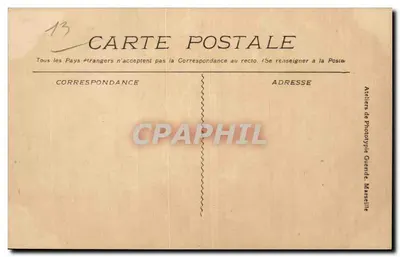 Marseille - Promenade du Prado — Wyświetlenie — Ateliers de Phototypie Guendé — Rewers