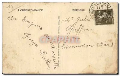 Marseille — La Canebière widziana z portu — LL — Rewers