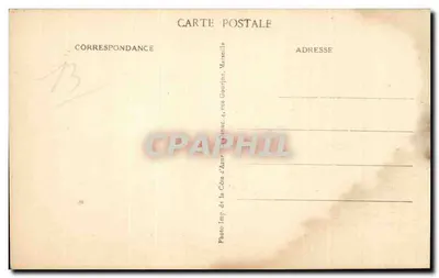 Les Saintes-Maries-de-la-Mer (Camargue) — O Marquês de Baroncelli de Javon em seu cavalo observando o deslocamento de seu rebanho — Editor Lyzon — Verso